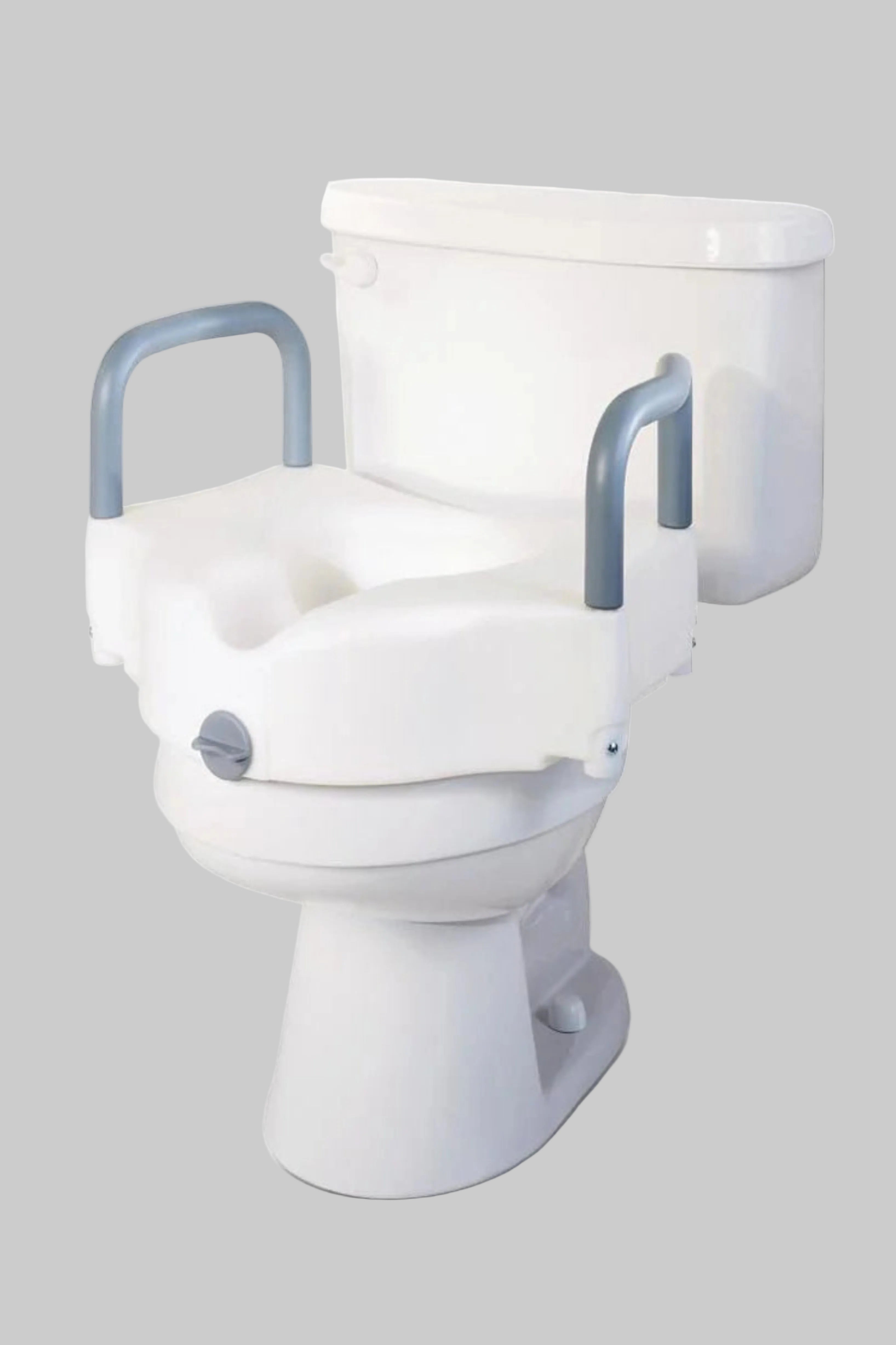 Raised Toilet Seat with Locking Mechanism